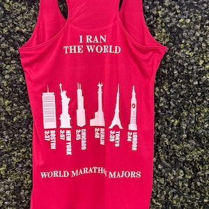World major Marathon Tank | Running Tank | Who runs the world? | Women’s and Men’s tank