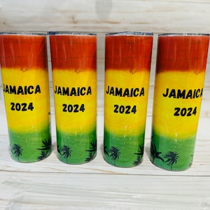 Custom Tumbler, Vacation Tumblers for the family, Jamaica Vacation theme