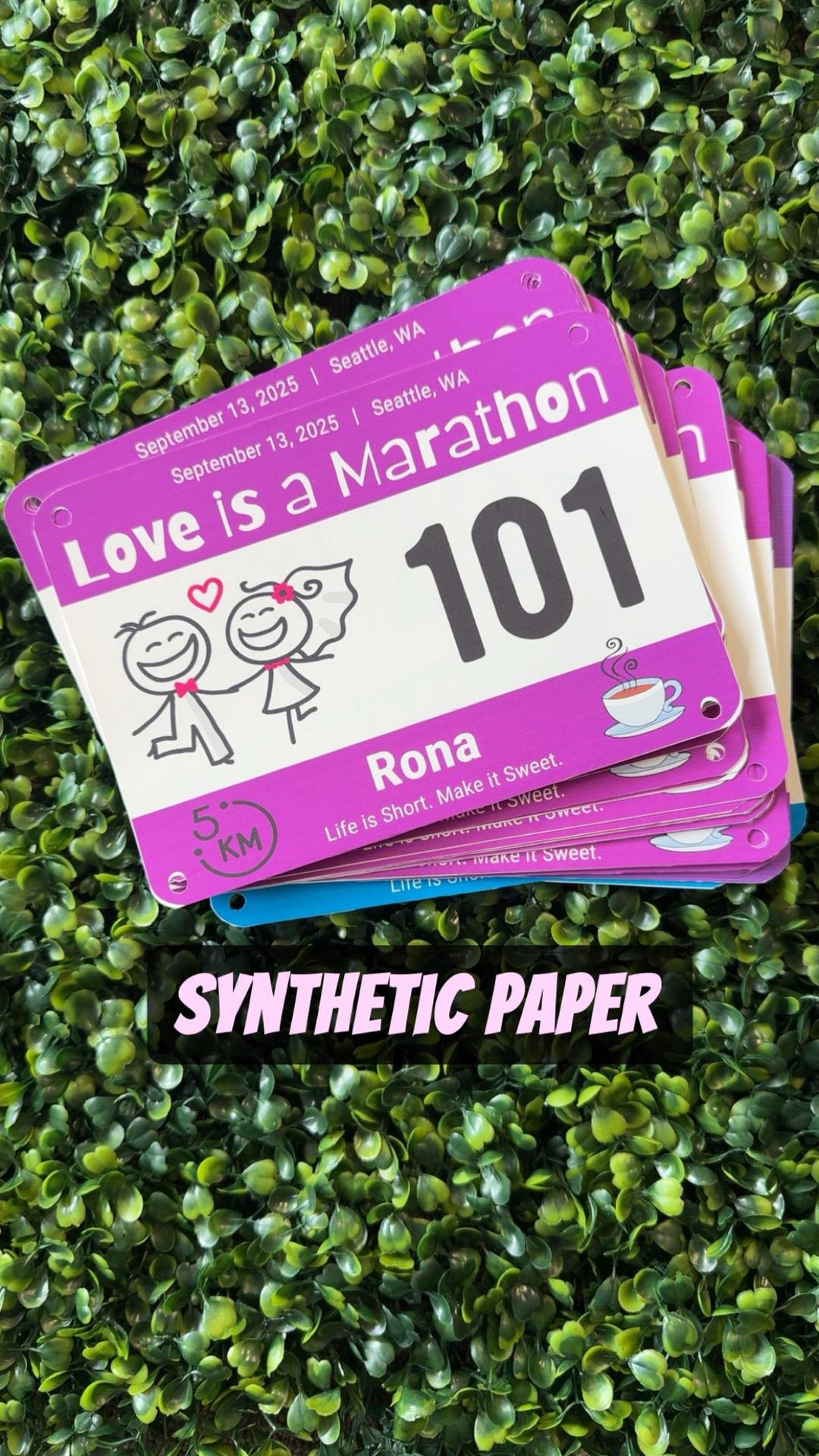 Custom Race Bib, Waterproof Tearproof Race Bib, Bibs for Runners - Etsy
