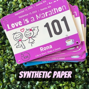 Custom Race Bib, Waterproof tearproof race bib, Bibs for runners