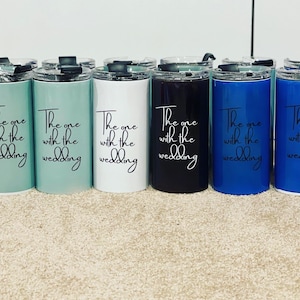 Hochzeit Dosenkühler Kombi | Universal Dosenkühler und Becher | Geschenke zur Brautparty I Bachelorette/Bachelor Gift