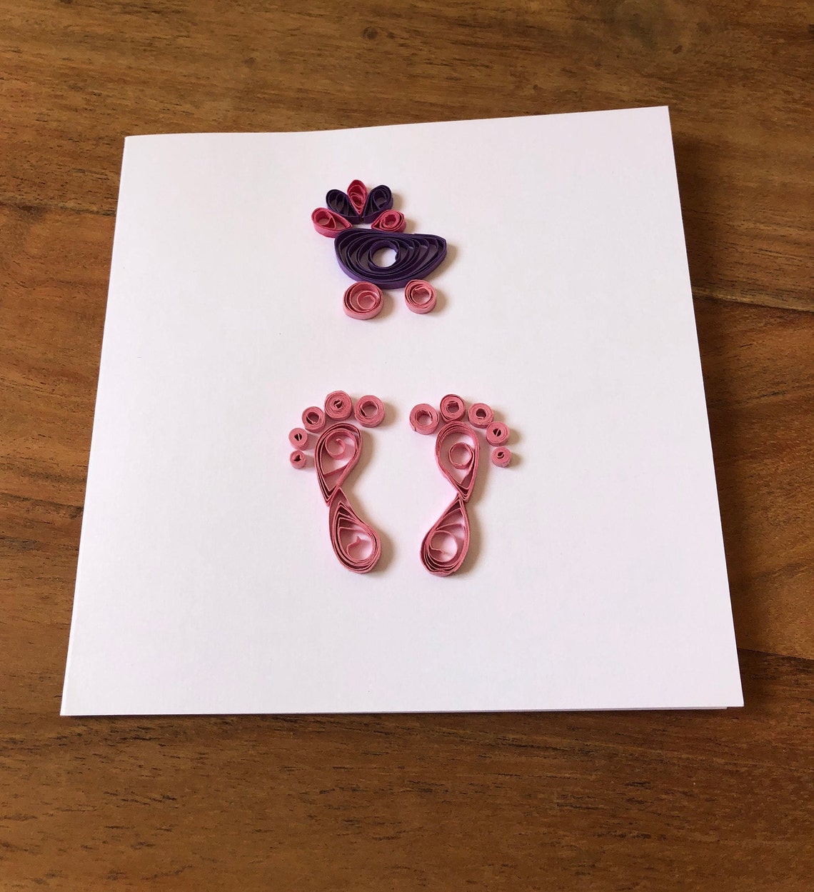 Quill card quill baby boy quill baby girl handmade baby Etsy