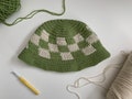 Checkered Crochet Bucket Hat | Handmade Crochet Bucket Hat