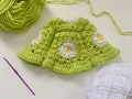 Crochet Daisy Bucket Hat