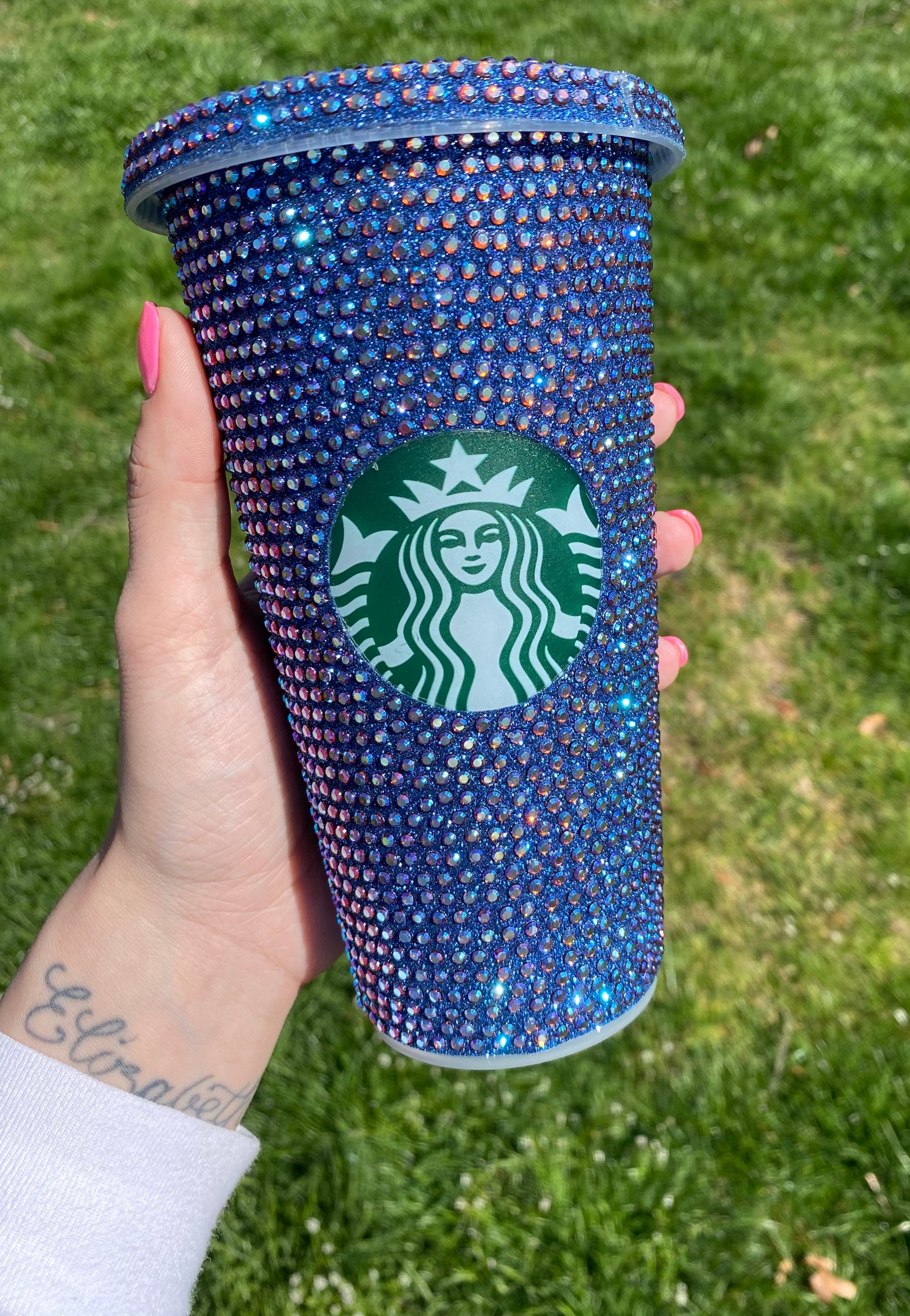 24 oz Rhinestone Starbucks cup Etsy