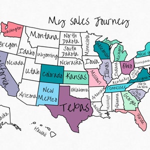 USA Umsatz Karte, Etsy Shop Umsatz Tracker, USA Karte, bedruckbar, digitaler Download, Business Tracker, Umsatz Füllbild