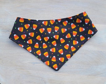 Personalized Halloween pet bandana, Candy corn dog bandana, Halloween candy bandana, Snap On bandana, Tie On bandana, Spooky Season