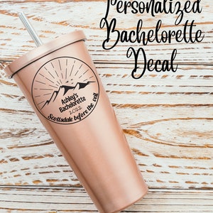 Mountain Bachelorette Party Decal | Adventure Wedding Sticker | Bride Tribe Mountain Vinyl | Outdoorsy Bachelorette Party Favor