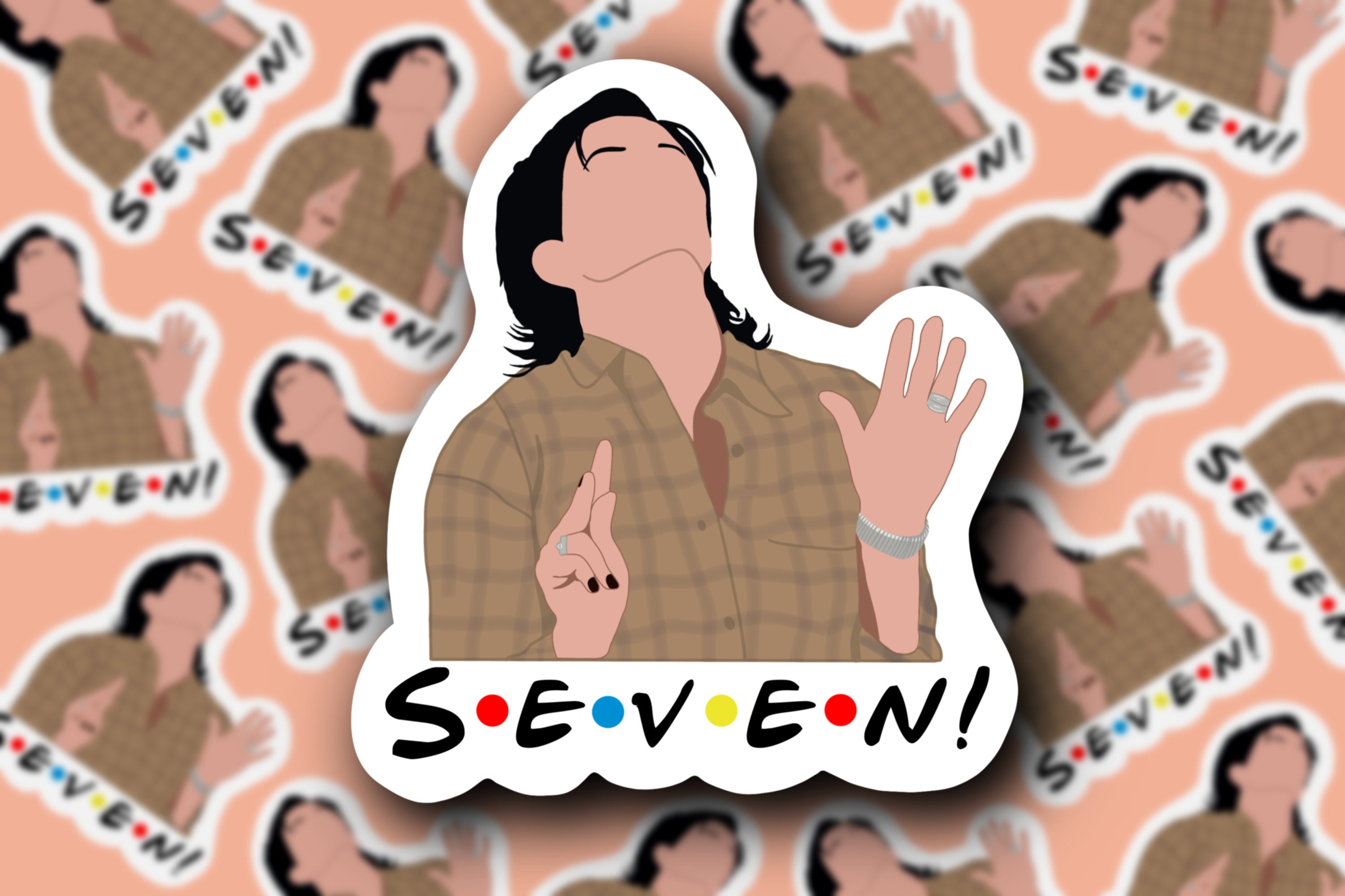 Monica Geller Sticker Friends TV Show SEVEN Unagi - Etsy