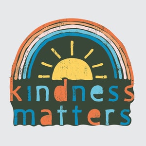 car magnet, Kindness Matters rainbow (no residue, easy to relocate) - USA CAR MAGNET (4&quot;)