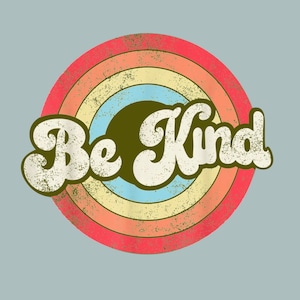 car magnet,  Be Kind Anti Bullying Inspirational Kindness Retro (no residue, easy to relocate) - USA CAR MAGNET (4&quot; * 5&quot;)