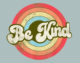 car magnet,  Be Kind Anti Bullying Inspirational Kindness Retro (no residue, easy to relocate) - USA CAR MAGNET (4" * 5")