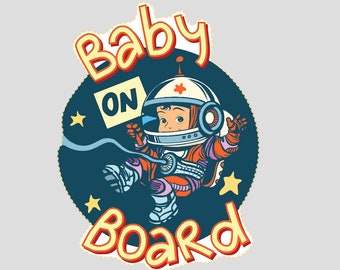 car magnet Baby on Board - Made in USA Magnets (4" * 5")