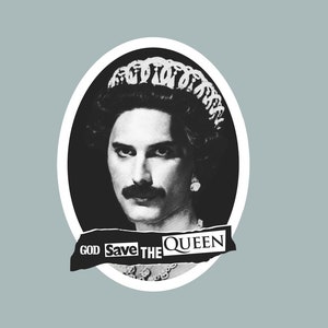 Fridge magnet - God save the queen,  Freddie Mercury- MAGNET (3" *3.5")