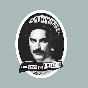 Fridge magnet - God save the queen,  Freddie Mercury- MAGNET (3&quot; *3.5&quot;)