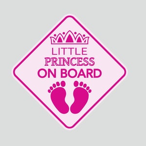 Magnet - Little Princess on Board magnet, for car (5&quot; * 5&quot;)