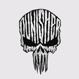 Car magnet - Punisher Skull wording - MAGNET (4&quot; * 5&quot;)