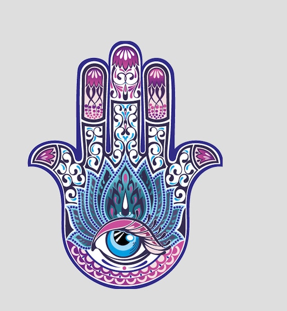Car Magnet Hamsa Hand for Luck Beautifully Colored no - Etsy