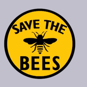 car magnet Save the Bees bee symbol (no residue, easy to relocate) - USA CAR MAGNET