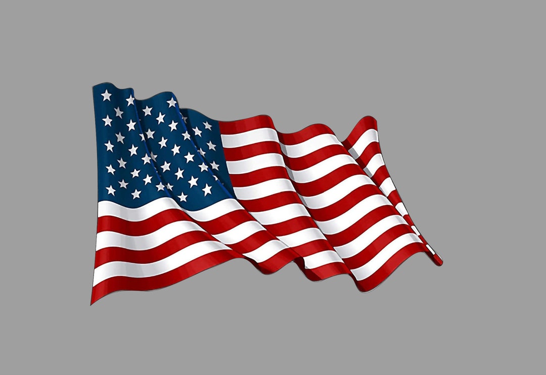 Large Magnetic US Flag American Wavy United States, Magnet for Car ...