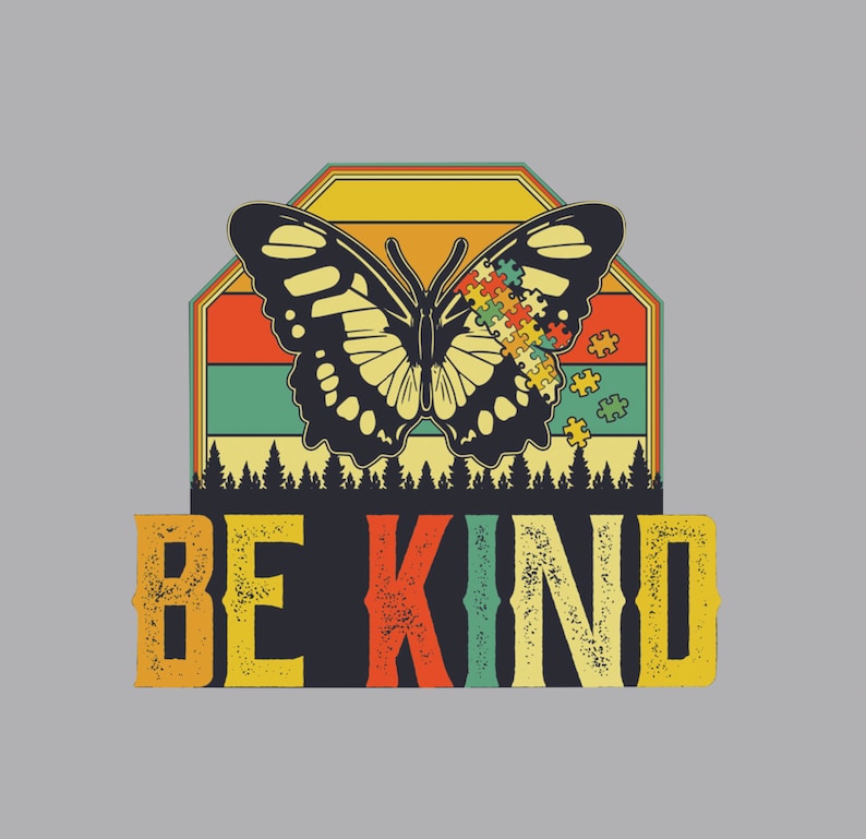 Imán para coche, signo magnético Be Kind mariposa paz coexiste (sin residuos, fácil de reubicar) - IMÁN PARA COCHE DE EE. UU. (4,5"*5")