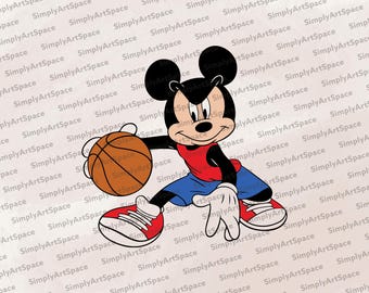 Mickey Basketball SVG - fichier SVG à téléchargement numérique