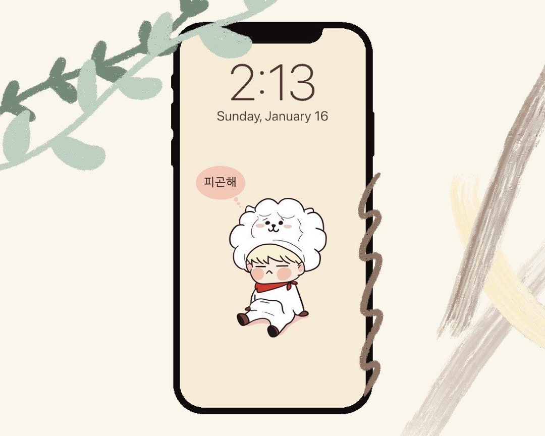 RJ i'm Tired in Korean Wallpaper Aesthetic Simple iPhone XR Wallpapers