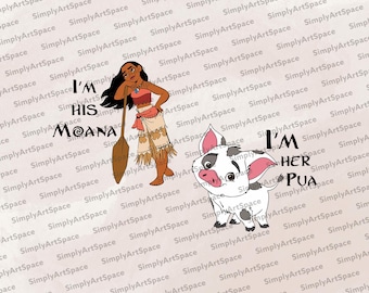 Moana and Pua SVG - Digital Download SVG File