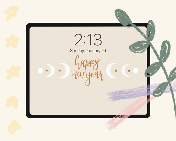 Happy New Year Aesthetic Wallpaper Aesthetic Simple Ipad - Etsy Happy New Year Aesthetic Wallpaper Aesthetic Simple Ipad - Etsy