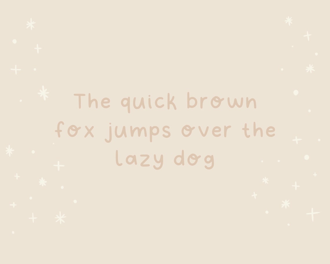 Bubbly Handwriting Font Cute & Simple Handdrawn Digital Font Etsy