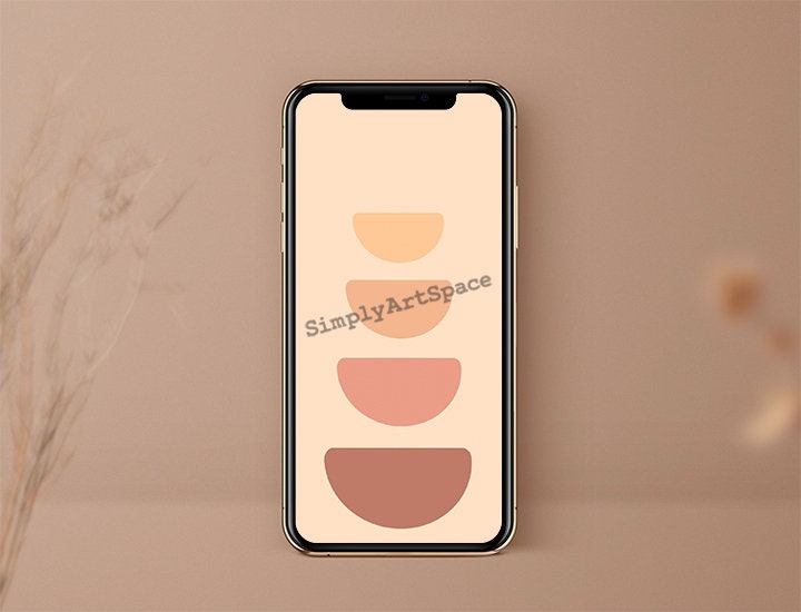 Stacked Semi Circles Wallpaper Aesthetic Simple Iphone Xr Etsy