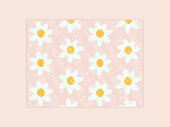 Daisy Pattern Wallpaper Aesthetic Simple Ipad Wallpapers Etsy