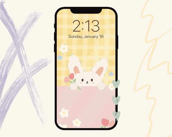 Yellow Bunny Wallpaper Cute Bunny Aesthetic Simple Iphone - Etsy Sweden Yellow Bunny Wallpaper Cute Bunny Aesthetic Simple Iphone - Etsy Sweden