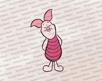 May include: A cartoon illustration of a pink pig with a red and white striped shirt. The pig has a big smile and is standing with its hands on its hips.