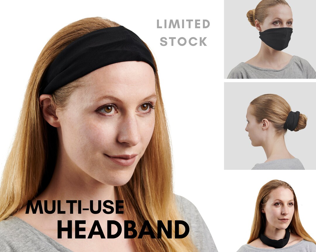 Ultra Soft Bamboo Cotton Multi use Headband Face Mask Neck Warmer Scrunchie Tree Planted With Every Purchase Etsy
