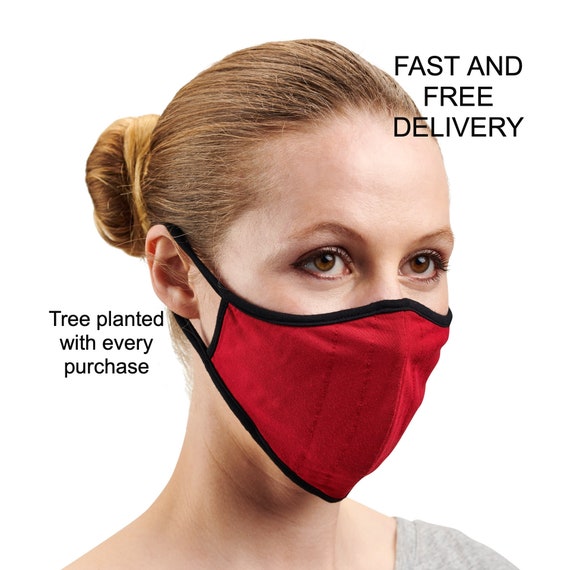 Plain Colours Double Layered 100% Cotton Surgical Style Pleated Reusable Face Masks &ndash; Available In Packs Of 5 Or 10 - Devon Disability Collective