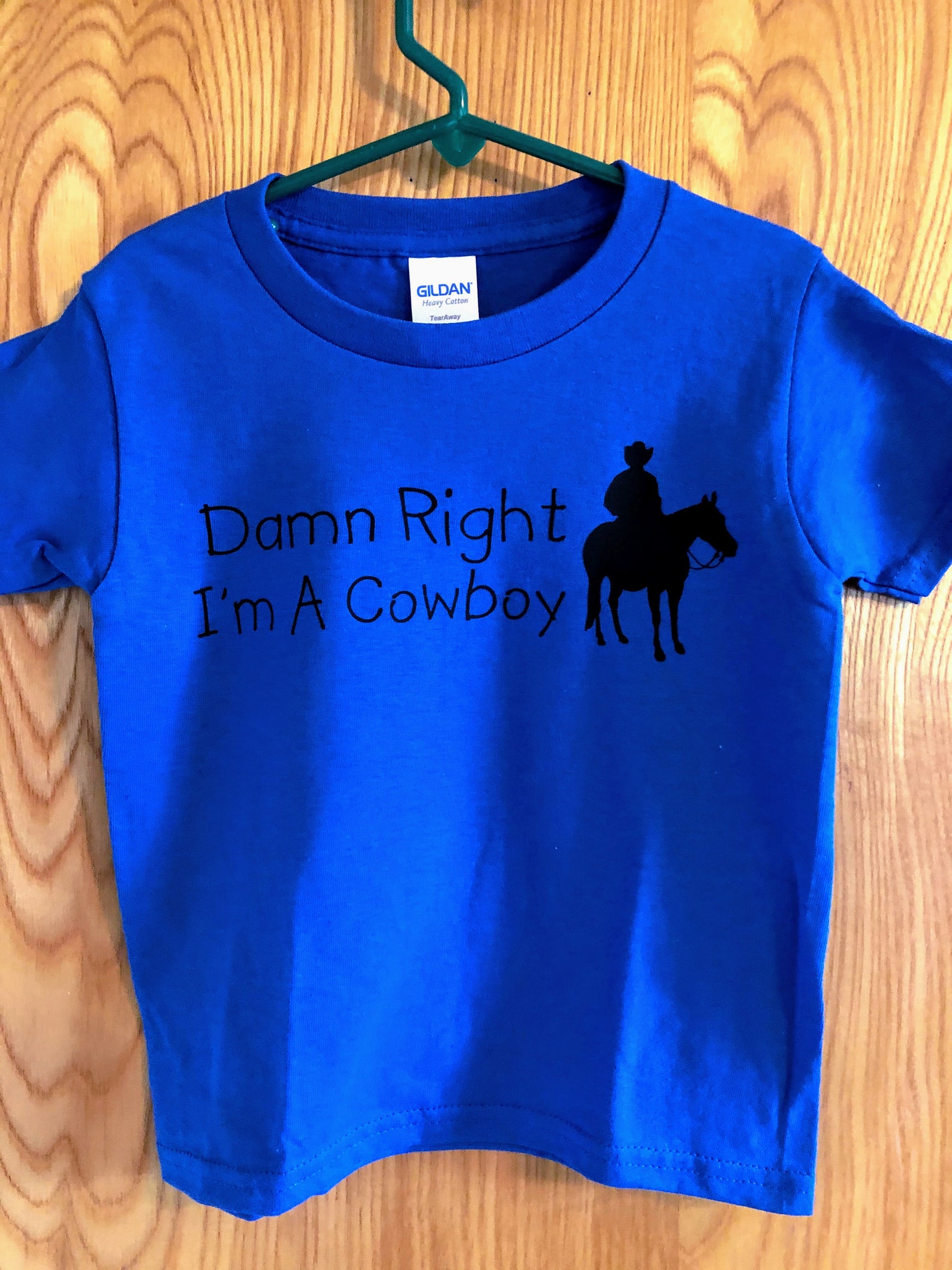 Damn Right I'm A Cowboy Kid's Shirt Etsy