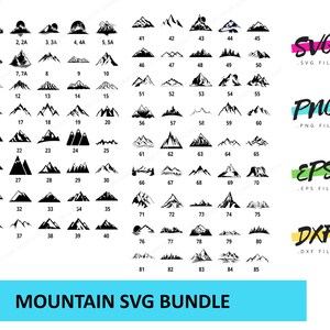 Mountain SVG Bundle | Cricut Svg Png Dxf Eps Vector Instant Graphic ...