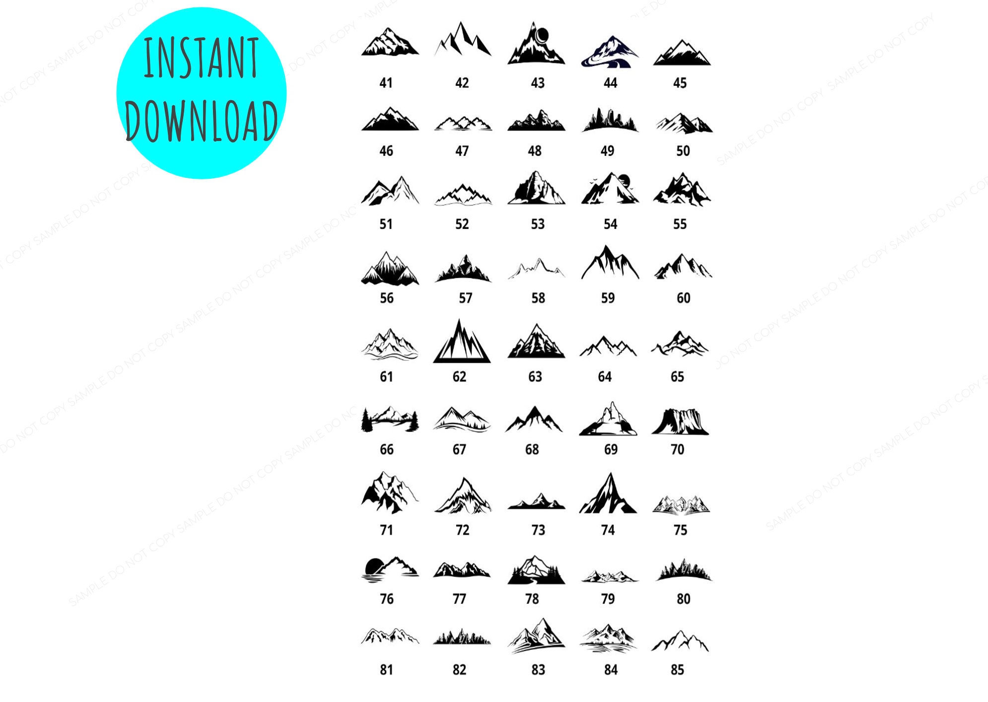 Mountain SVG Bundle Cricut Svg Png Dxf Eps Vector Instant - Etsy Australia
