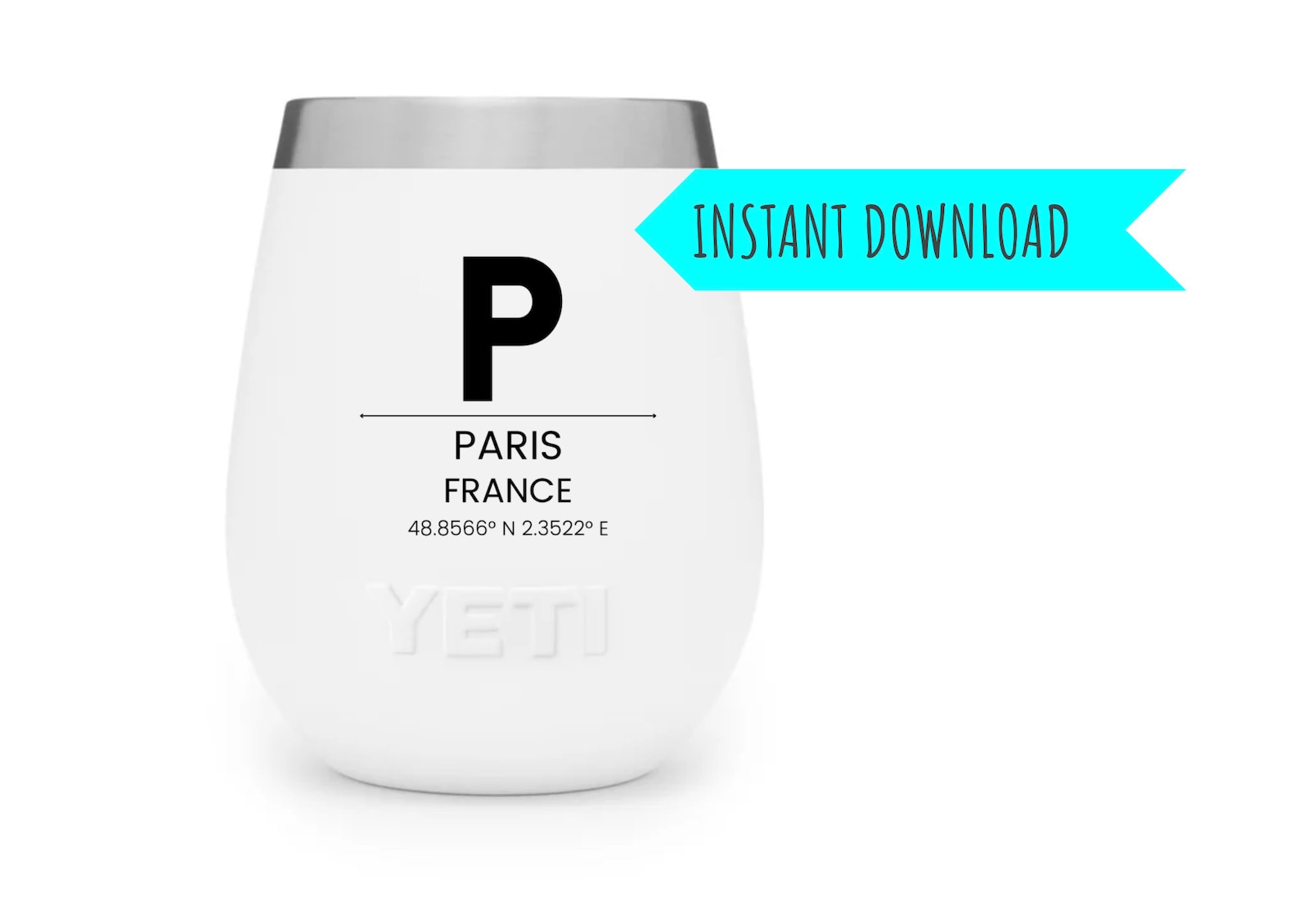Paris France City Coordinates Instant Printable Download Svg Png Pdf ...