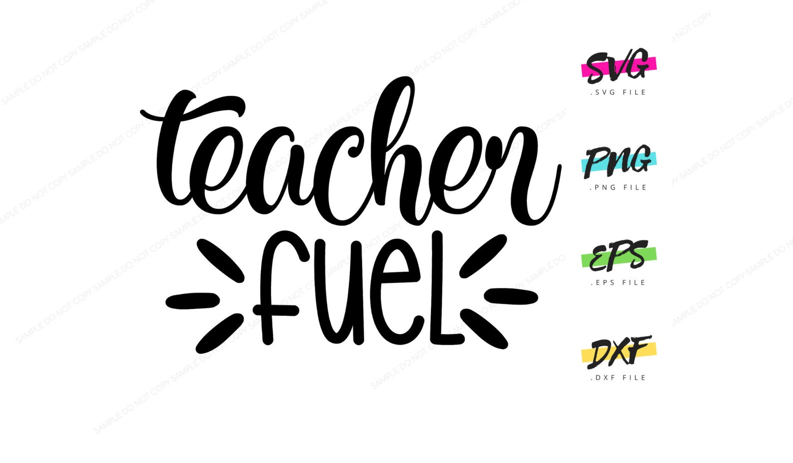 Teacher Fuel SVG PNG EPS Instant Digital Download for | Etsy