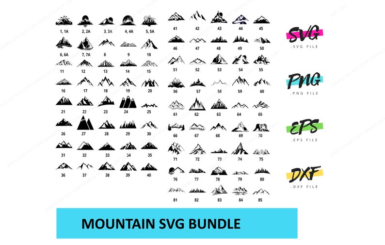 Mountain SVG Bundle Cricut Svg Png Dxf Eps Vector Instant - Etsy Canada