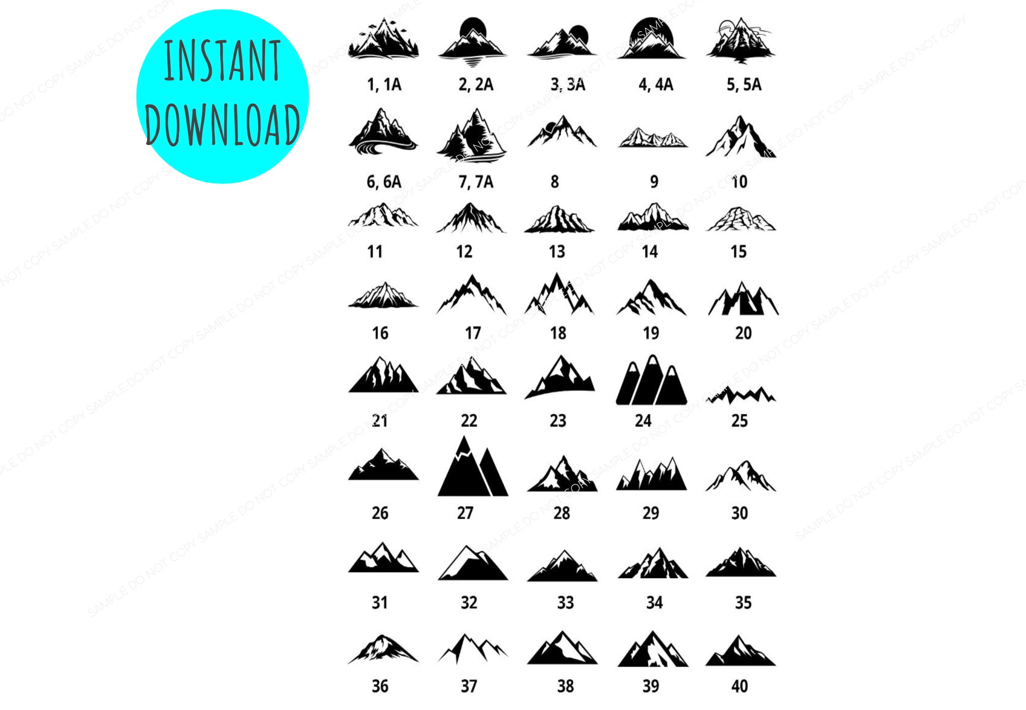 Mountain SVG Bundle Cricut Svg Png Dxf Eps Vector Instant - Etsy Canada