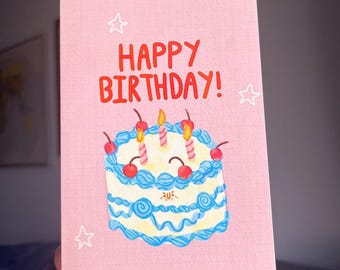 Tarjeta de cumpleaños con pastel divertido: Regalo para amantes de Jellycat