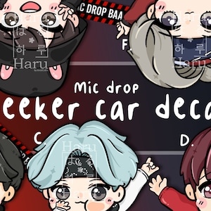 Cute Kpop Boys Car Decal