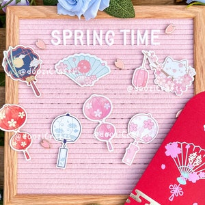 Full Set Spring Time Holographic Die Cut Stickers | Cute Weatherproof Sticker