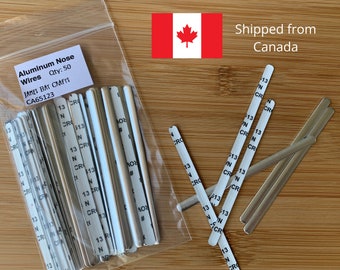 Aluminum Nose Wire for Face Masks: 9cm with Adhesive