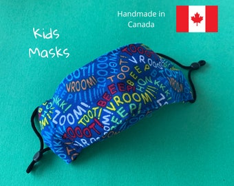 Masque facial 3D pour enfants fait main : origami octogonal, coupe ajustable