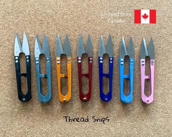 Thread snips, 7 colors, stainless steel yarn scissors, essential sewing tool, shipped from Canada