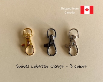 Swivel Lobster Clasps: DIY Lanyard & Keychain Hardware (38mm)